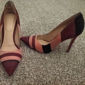 Aldo multi-colored suede high heels